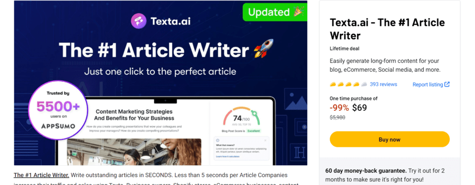 texta i Best Ai Content writing Tools