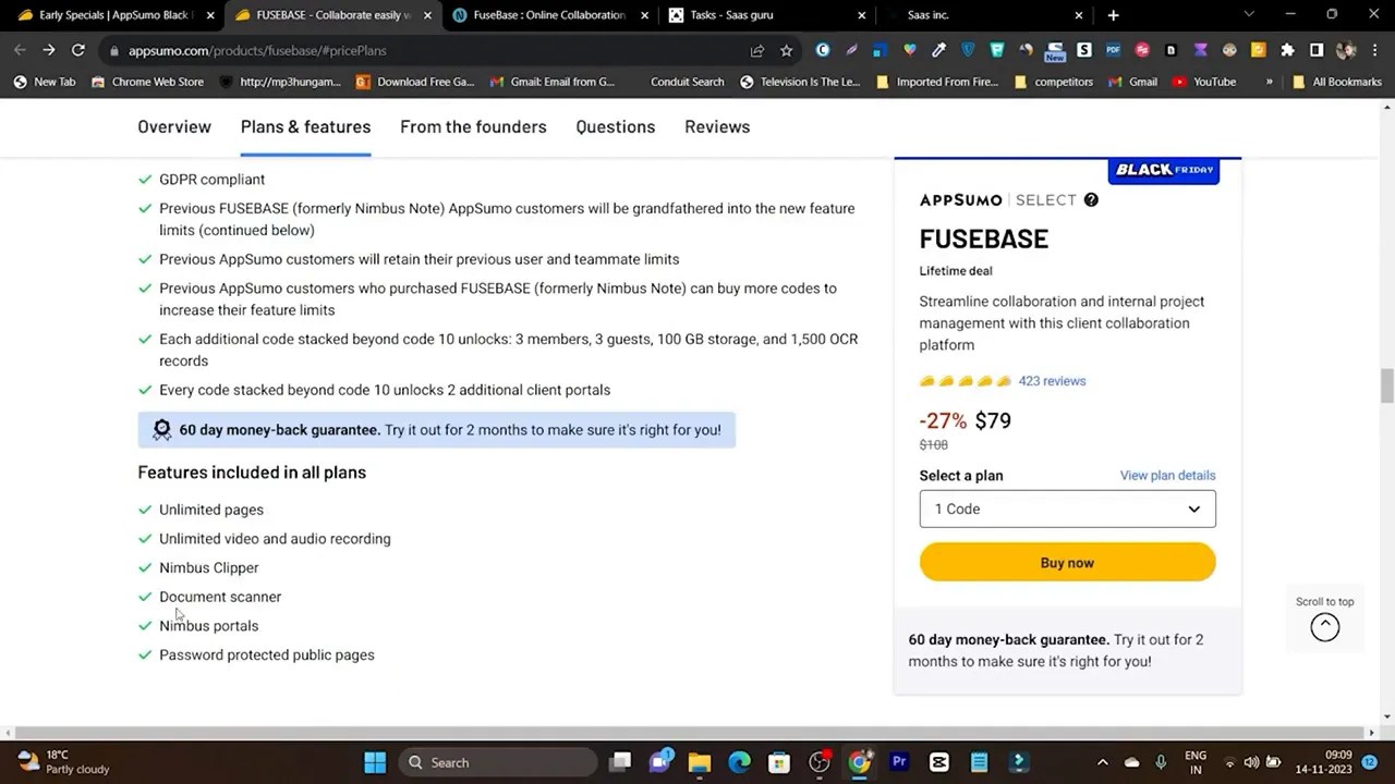Fusebase client portal created and showing special features like unlimited pages
