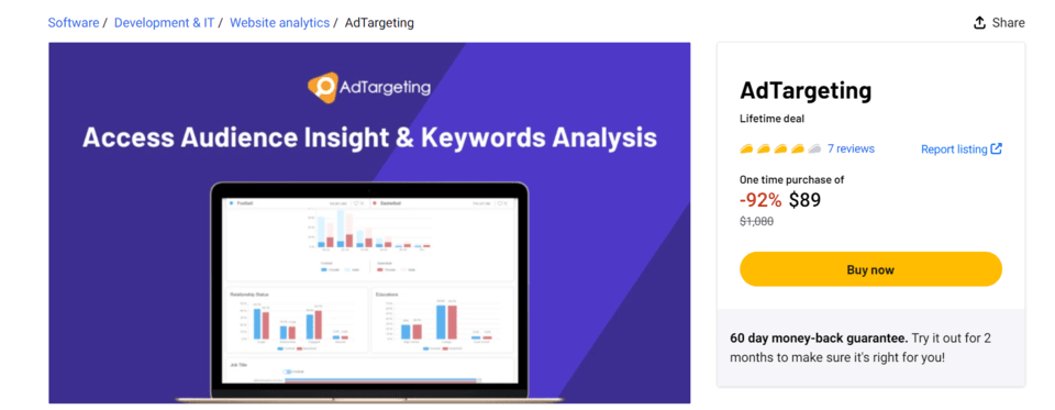 adtargeting lifetime deal