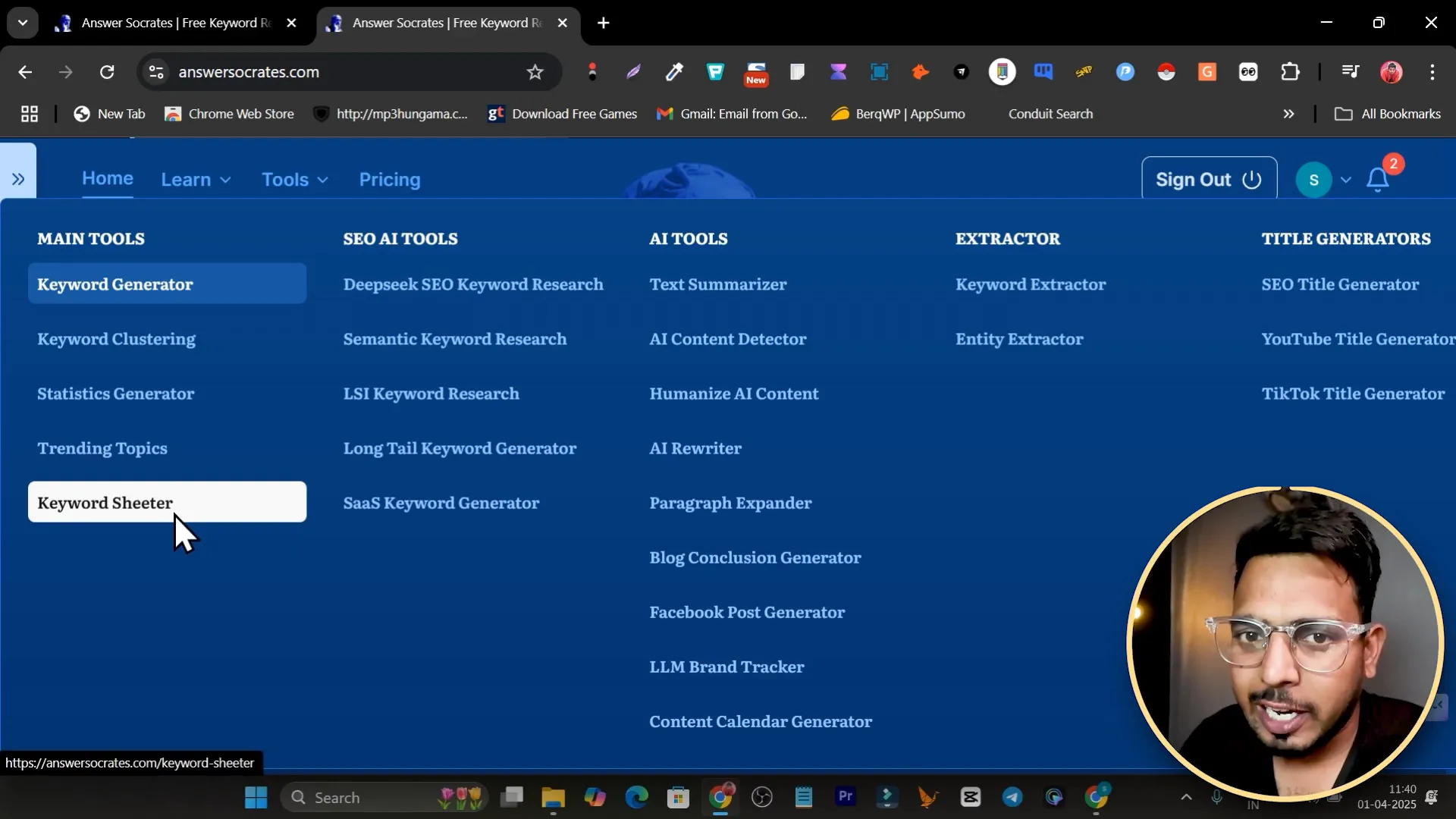 Final summary screen showing tools and bonuses