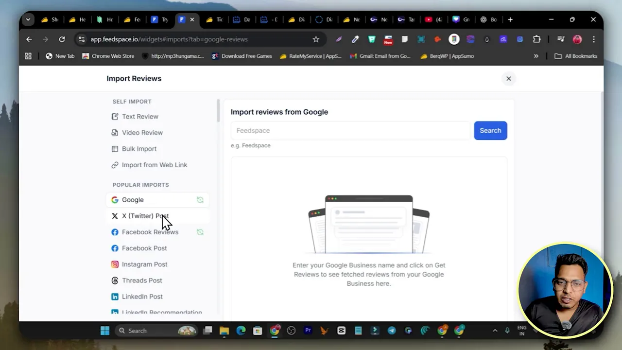 Feedsapace import reviews from Google, Facebook, Instagram and display widgets