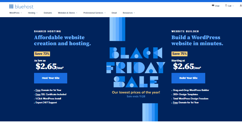 bluehost black friday deal