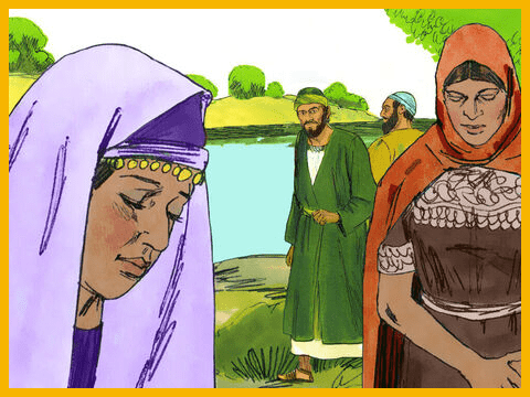 Paul preaches to Lydia in Philippi by the riverside on the Sabbath