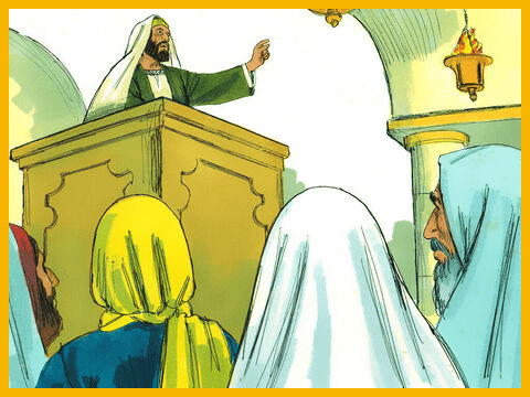 Paul preaches in Thessalonica on the Sabbath day