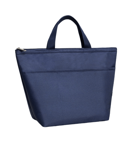sac isotherme bleu avec poignées, idéal pour conserver la température des aliments et des boissons, design pratique et fonctionnel