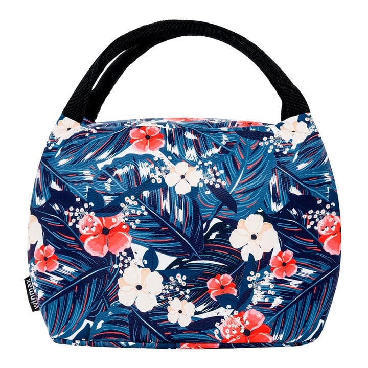 Sac isotherme à motifs floraux colorés, idéal pour conserver vos aliments et boissons au frais.
