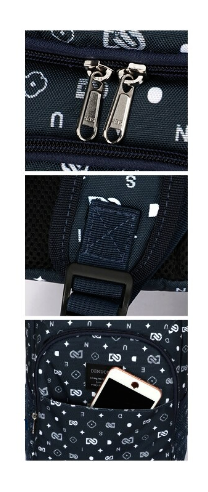 sac isotherme avec fermeture éclair, poche extérieure, design moderne et motifs graphiques, idéal pour conserver les aliments et boissons au frais