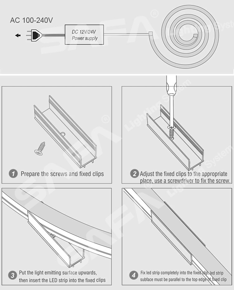 ⁦الليد بروفايل سيليكون مرن⁩ - الصورة ⁦3⁩