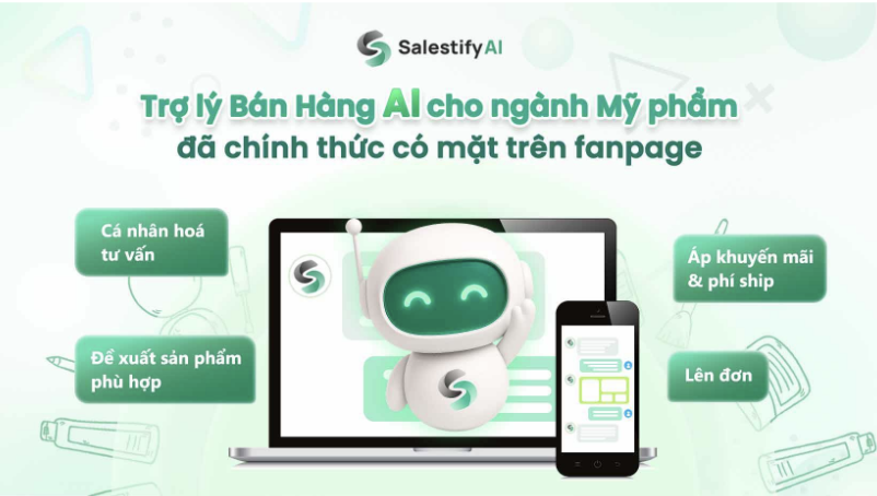Chatbot bán hàng Salestify AI cho ngành mỹ phẩm