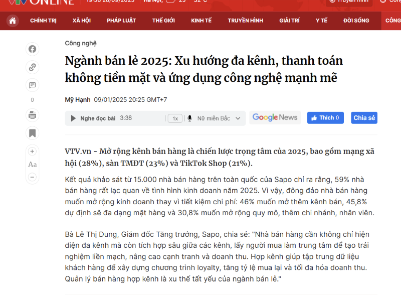 Theo khảo sát của VTV, ngành bán lẻ đang thay đổi mạnh mẽ dưới tác động của thương mại điện tử và thói quen tiêu dùng trực tuyến.