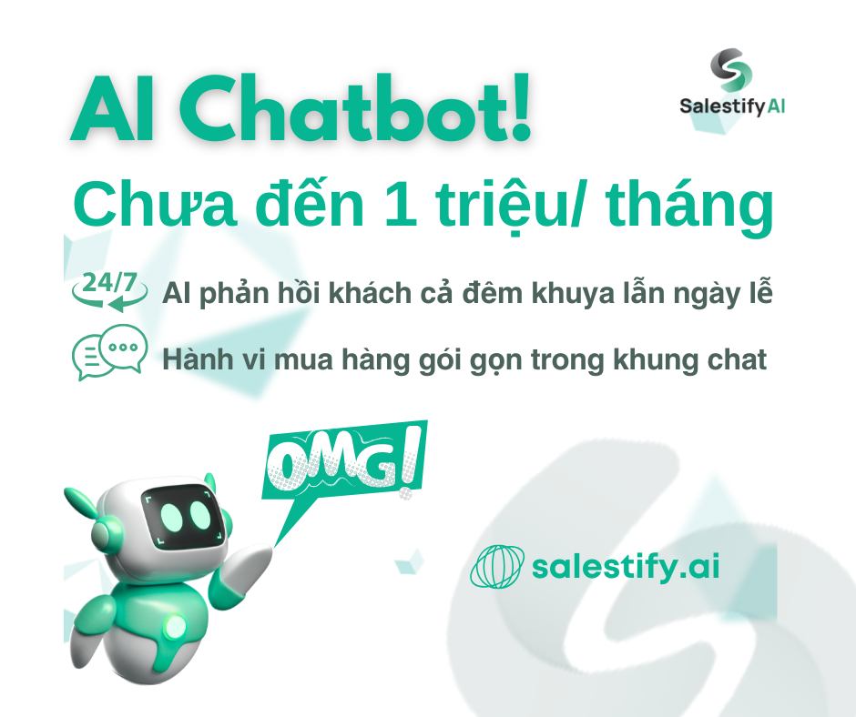 Chưa đến 1 triệu/tháng, Salestify AI mang đến một trợ lý ảo 24/7 Chưa đến 1 triệu/tháng, Salestify AI mang đến một trợ lý ảo 24/7