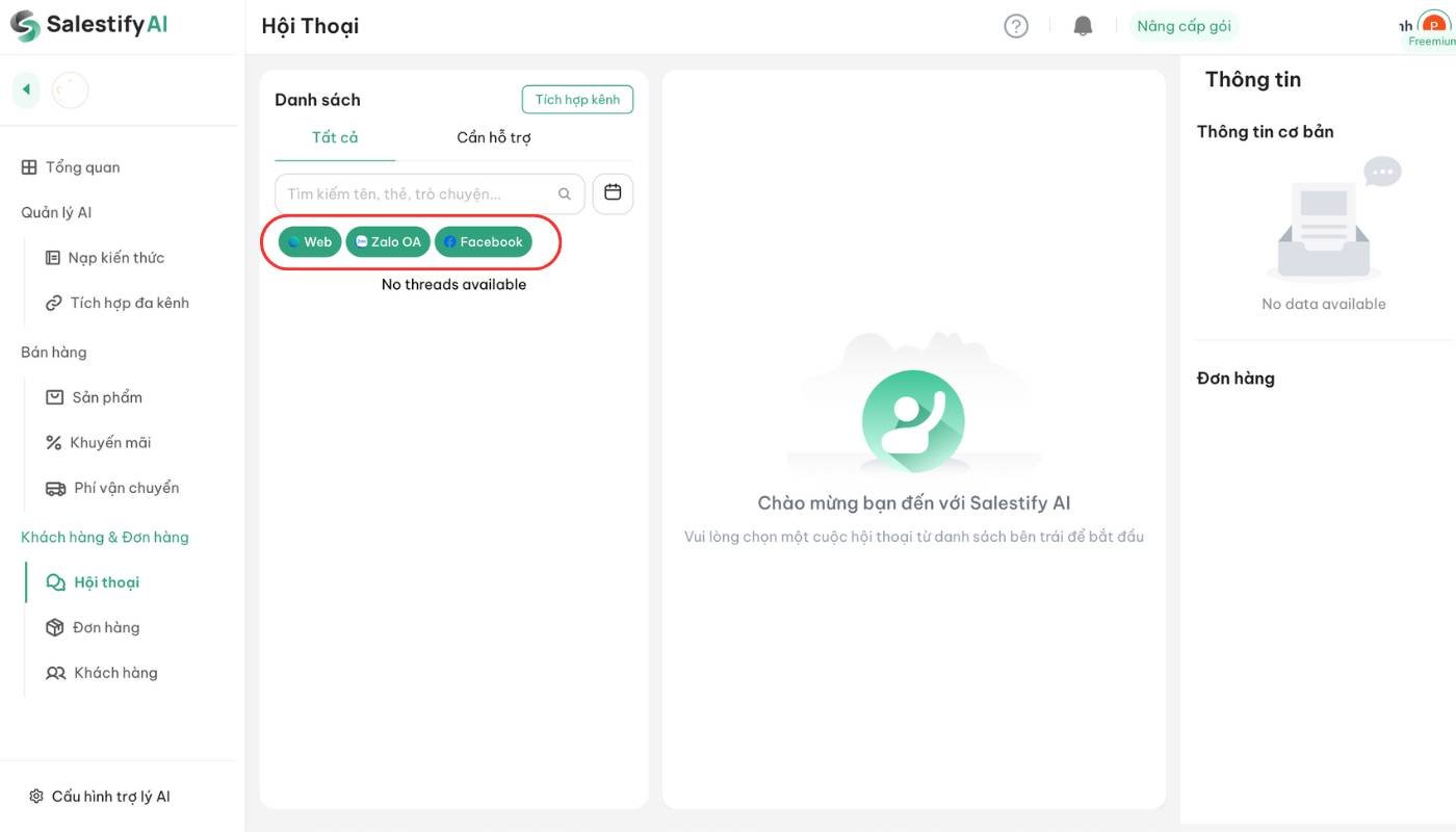 Triển khai Salestify Chatbot Ai