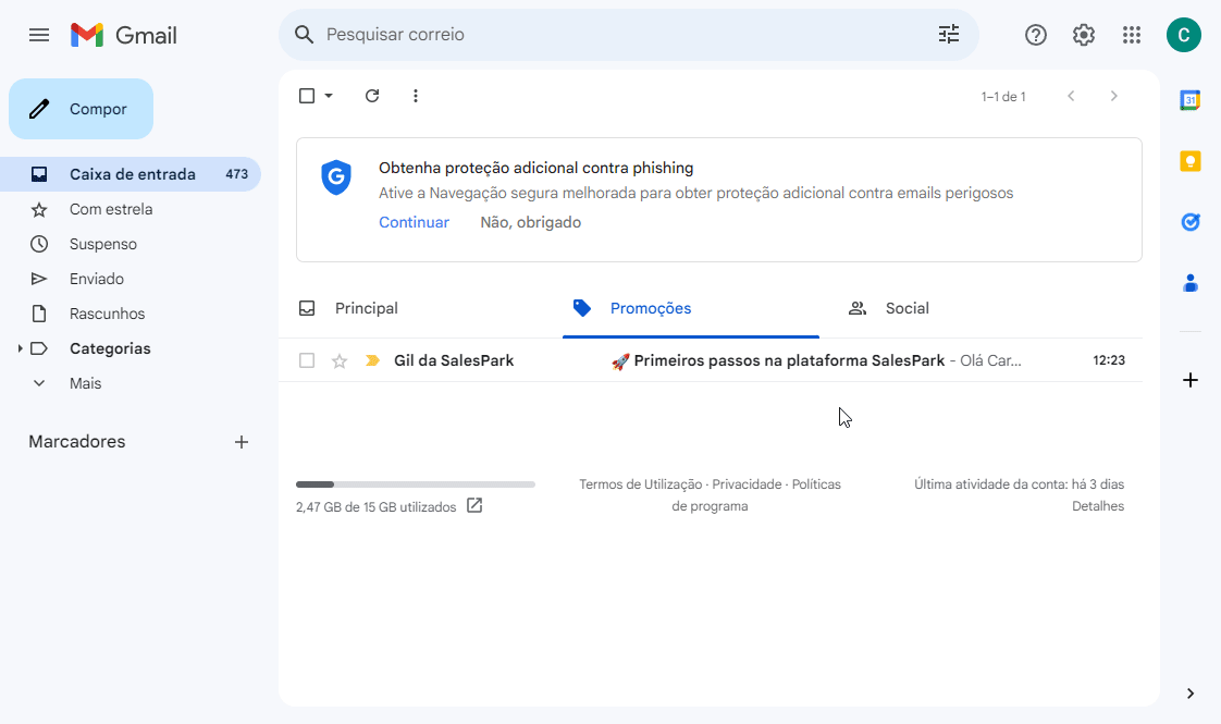 SalesPark Gmail Caixa Principal img-2