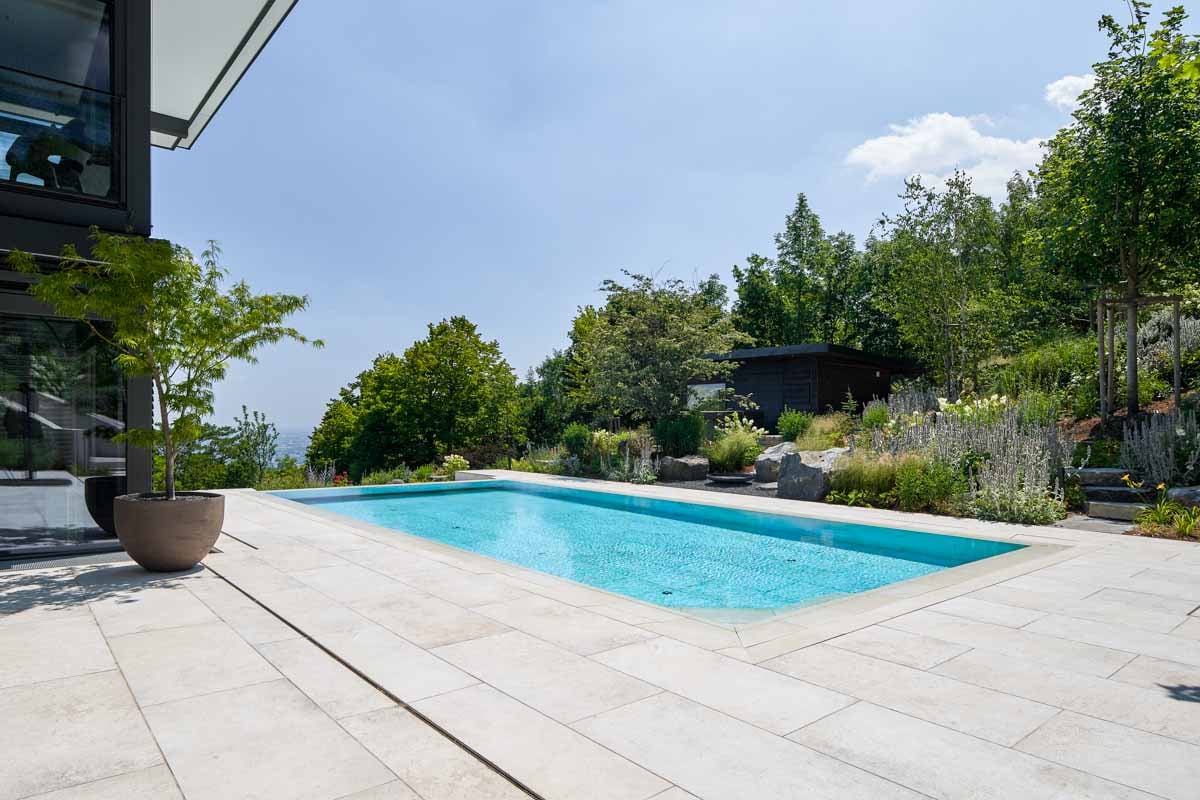 Technostein Caribbean Cream Terrassenplatten aus Feinsteinzeug
