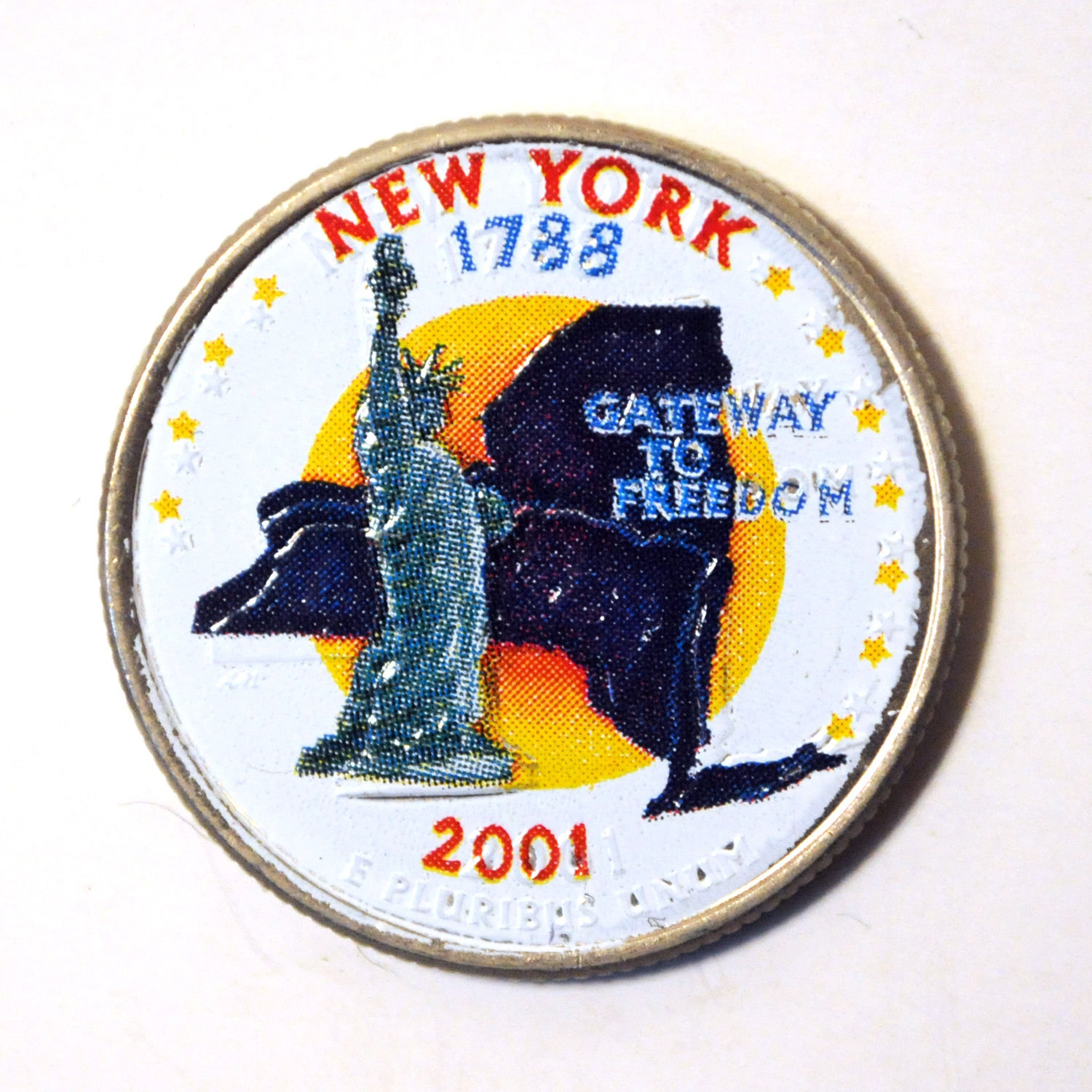 2001 New York Color State Quarter