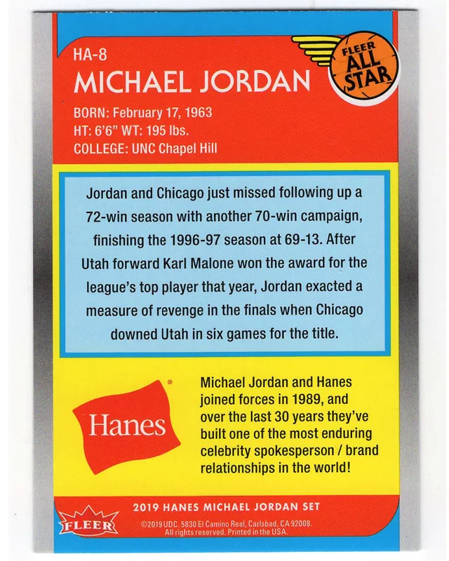 Michael Jordan HA-8-back