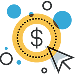 a cursor pointing at a dollar sign