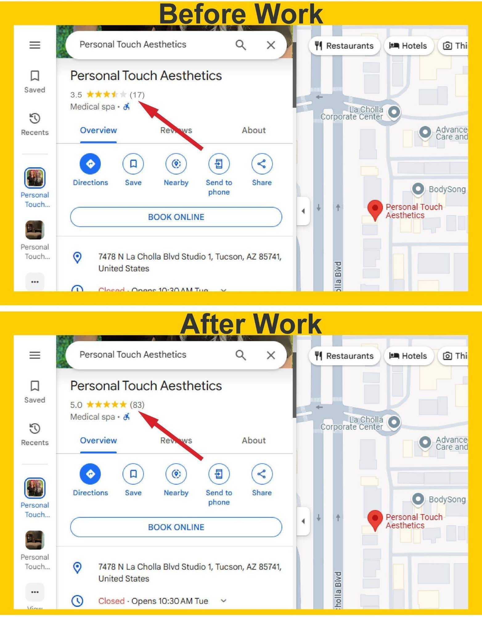 Google Review For Personal Touch Aesthetics