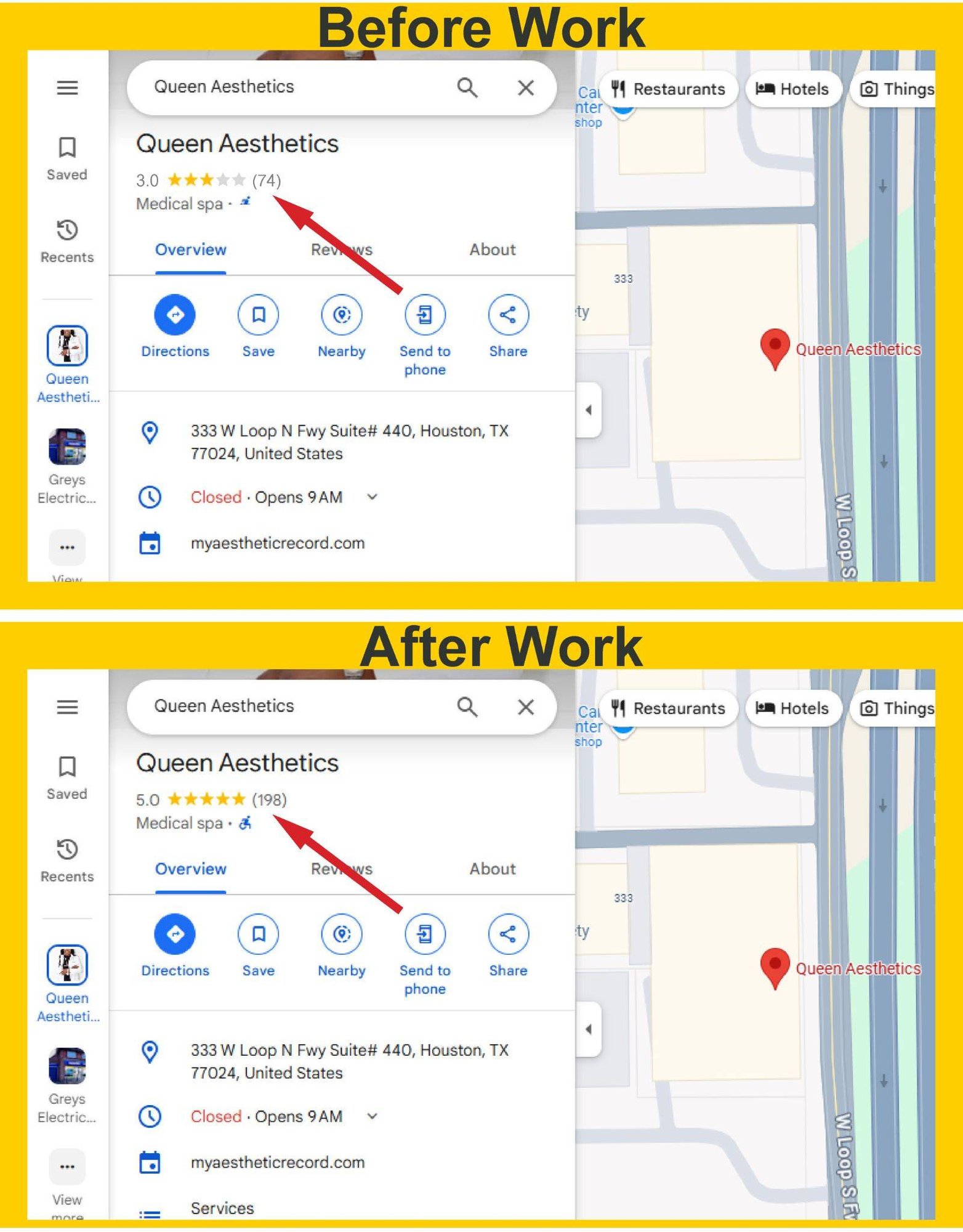 Google Review For Queen Aesthetics