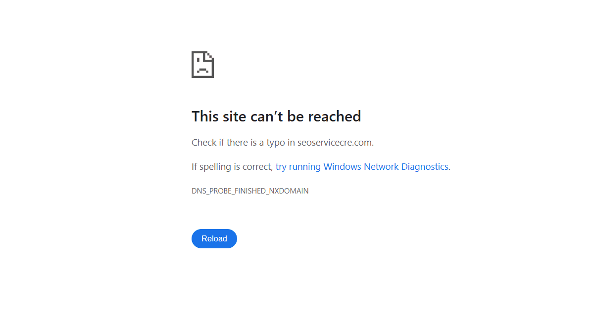 This Site Can’t Be Reached