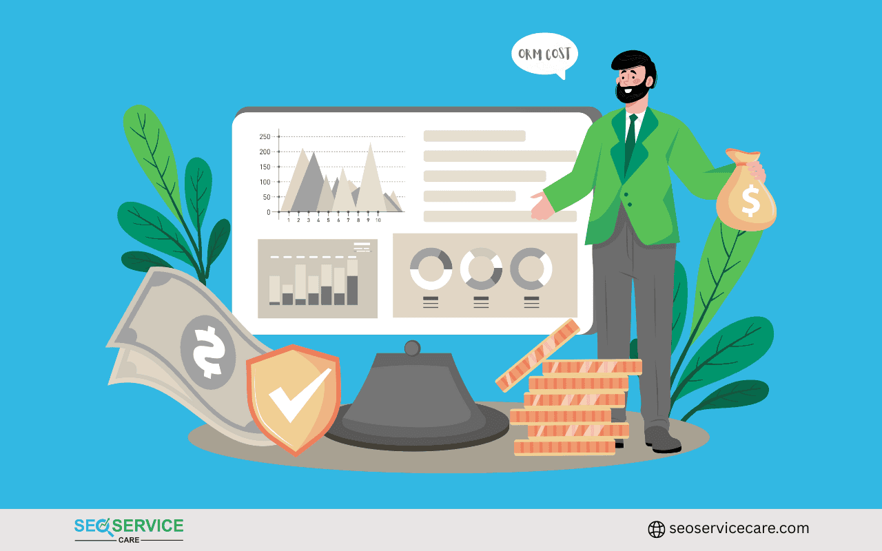 Infographic illustrating key steps for online reputation management cost , including qualifications and questions to ask.