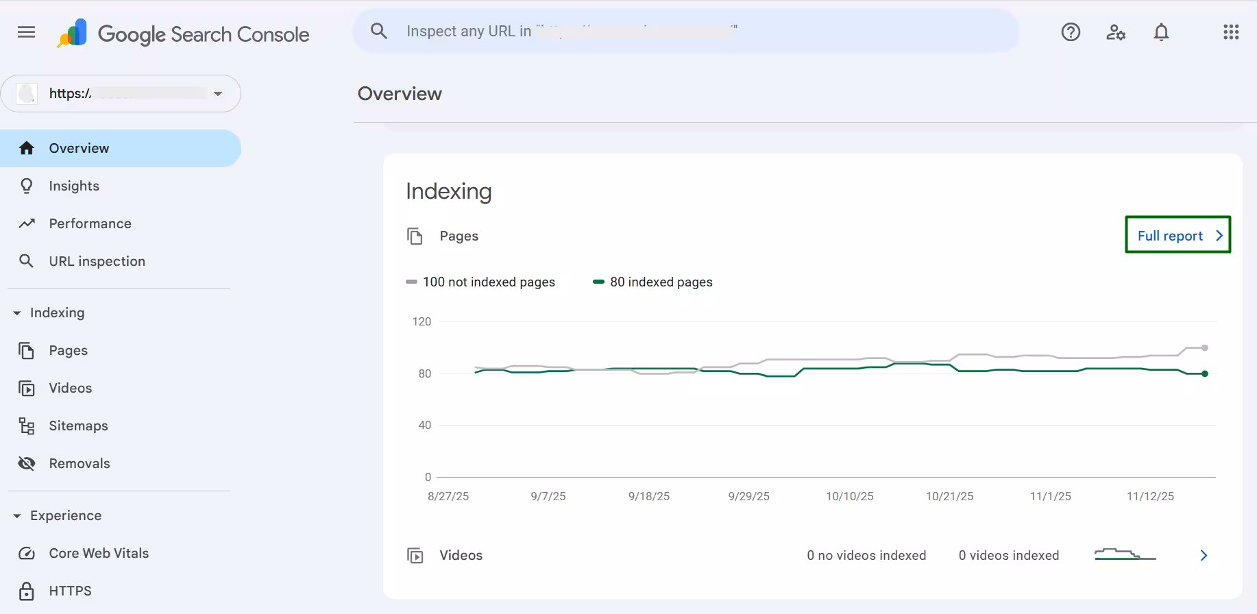 identify google no index issue with google search console