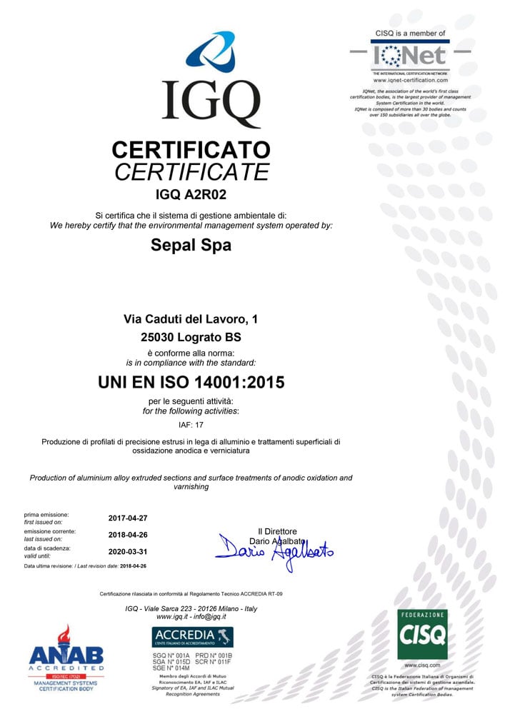 Certificato-ISO14001