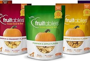 Fruitables Pumpkin Dog Treats, Variety Pack of 5