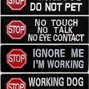 4 Pcs Service Dog Patches for Service Dog Vest