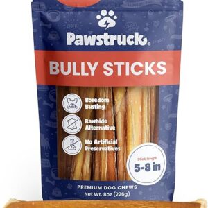 Pawstruck Natural 5-8" Bully Sticks for Dogs
