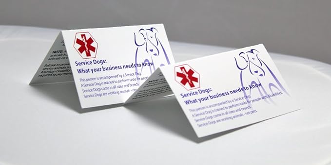 50 Service Dog Information Cards - Image 3