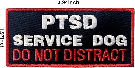 Veterans Service Dog Serving Those Who Served Us Embroidered Fastener Hook Loop Patch - Image 4