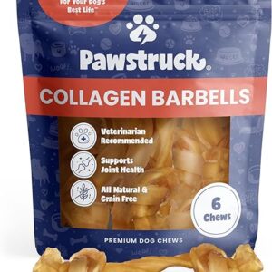 Pawstruck Natural Large Collagen Stick Barbells for Dogs