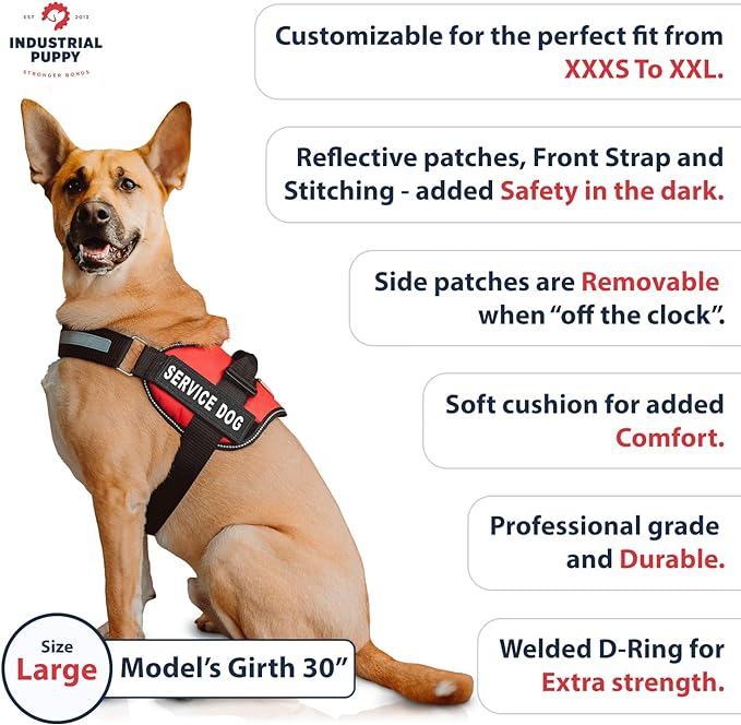 Industrial Puppy Service Dog Vest for Large Dogs - Image 3