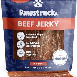 Pawstruck Premium Beef Jerky Dog Treat Chews
