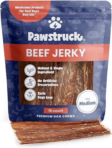 Pawstruck Premium Beef Jerky Dog Treat Chews