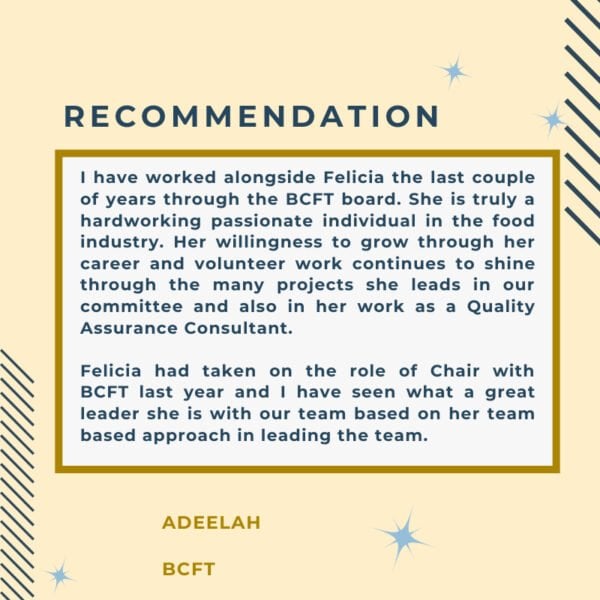 Recommendation from ADEELAH for SFPM