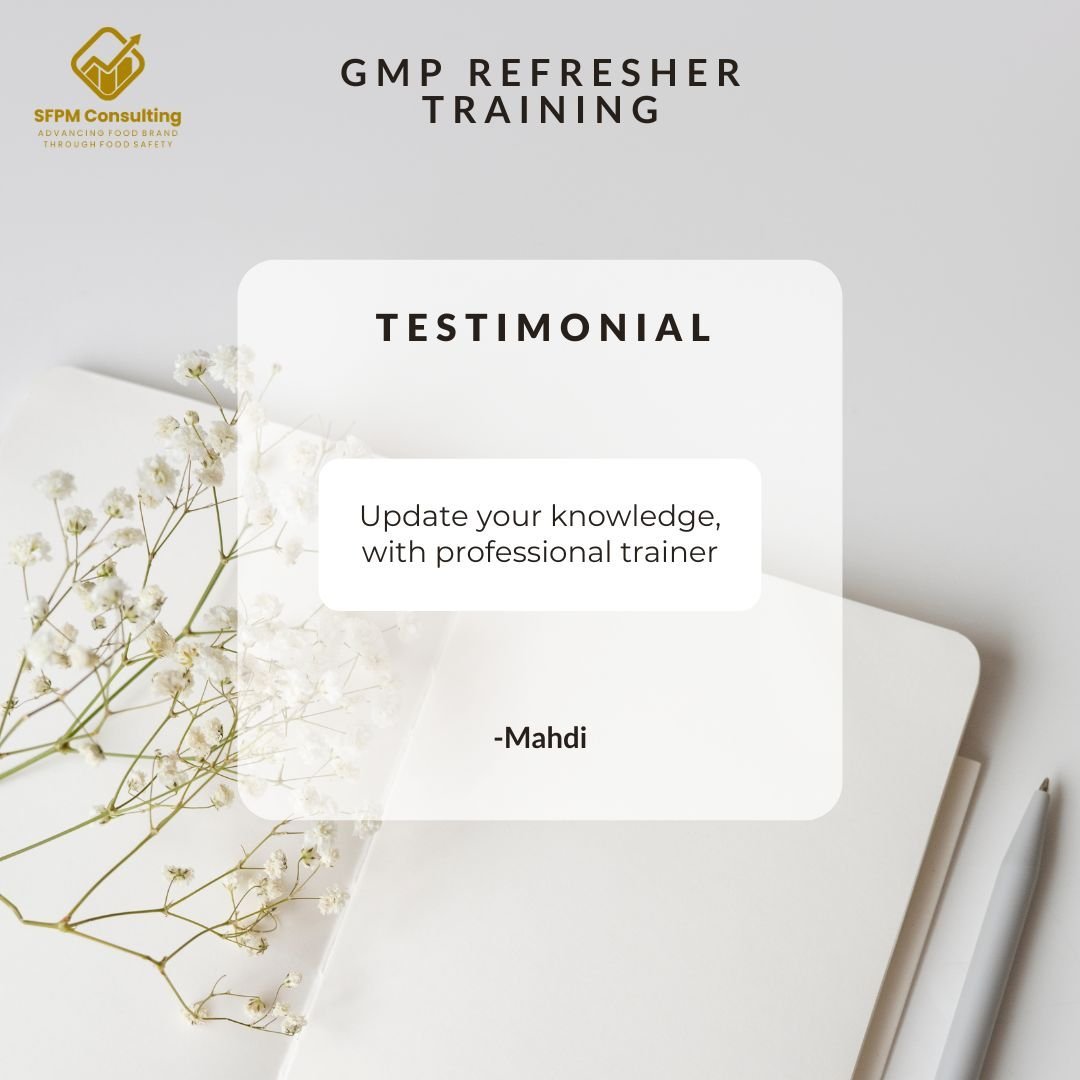 Testimonial from Mahdi for GMP Refresher Training