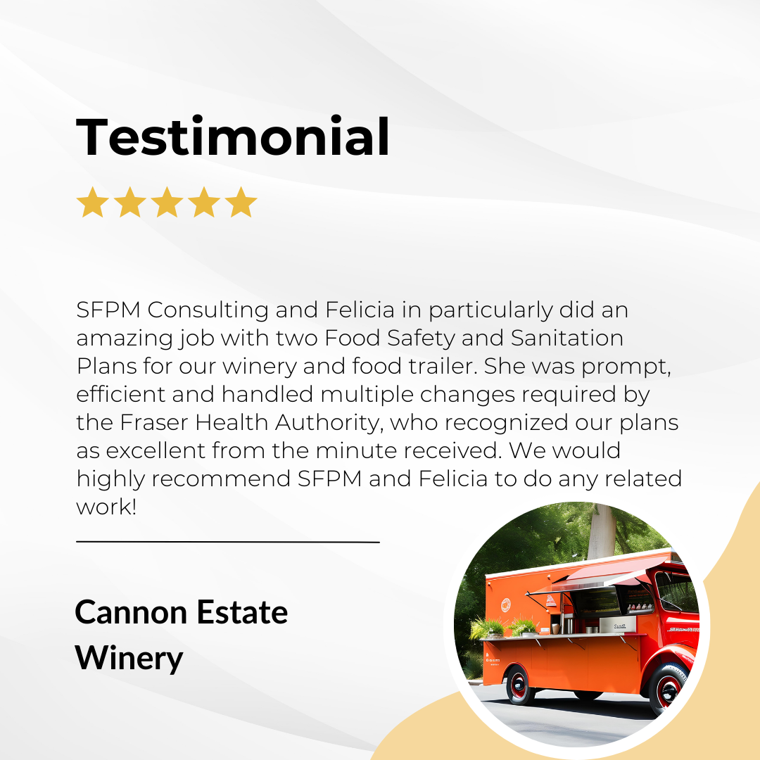 Cannon Estate Winery's Testimonial for Food Safety and Sanitation Plans - See How We Help