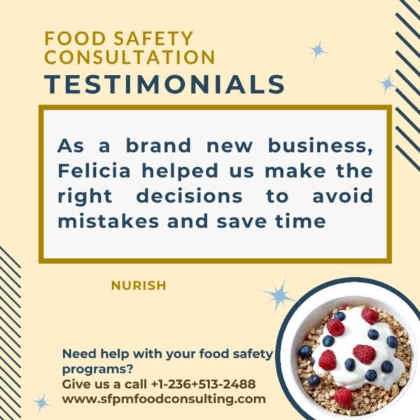 Feedback from NURISH for SFPM's Food Safety Consultation
