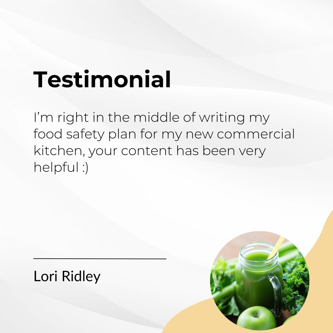 Feedback from Lori for SFPM's Food Safety plans