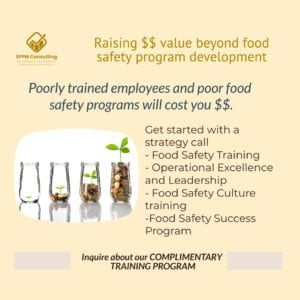 SFPM Consulting helps with food safety training SFPM Consulting helps with food safety training