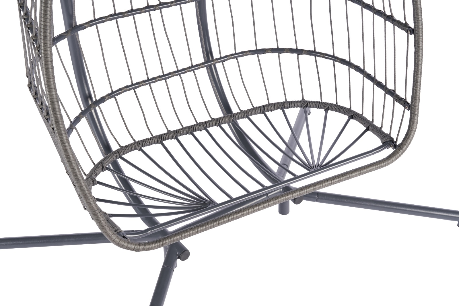 2 Person Outdoor Rattan Hanging Chair Patio Wicker Egg Chair - Image 10