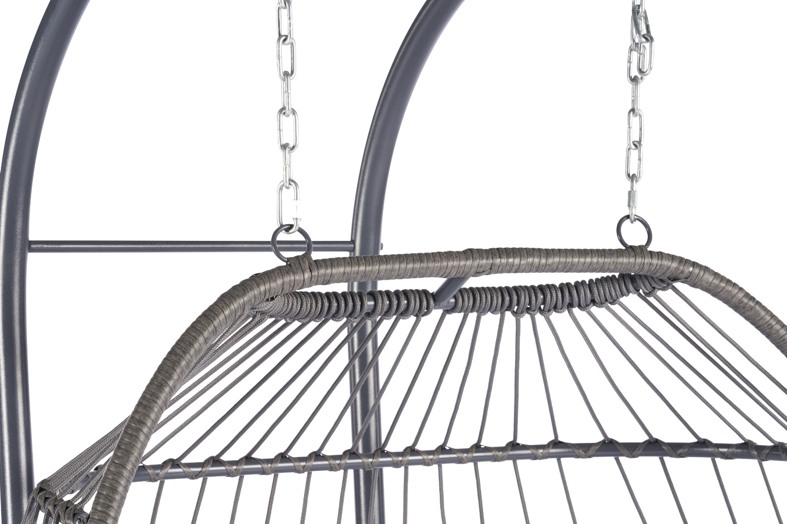 2 Person Outdoor Rattan Hanging Chair Patio Wicker Egg Chair - Image 9