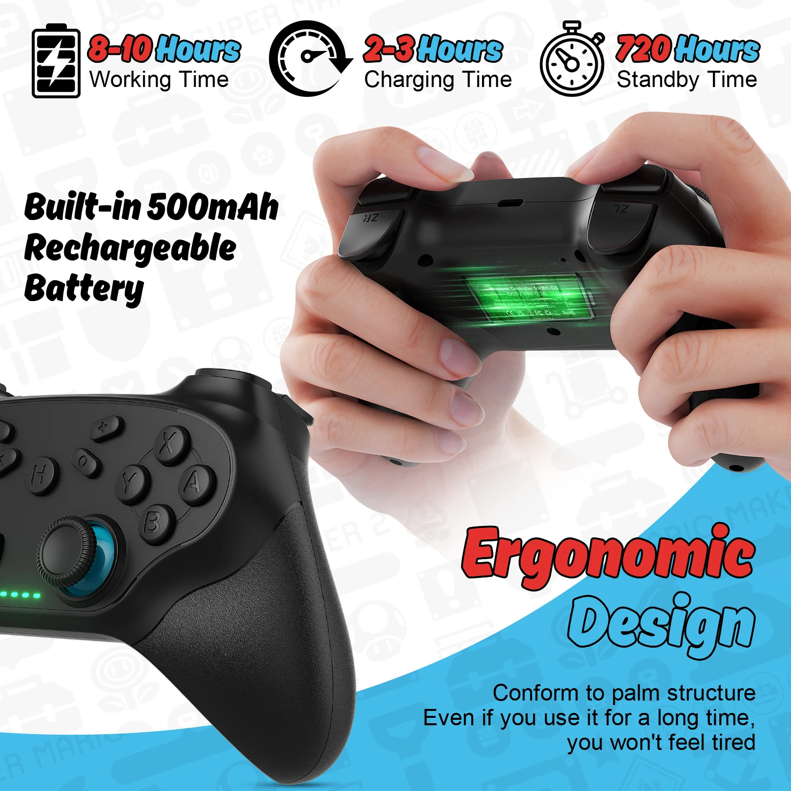 Wireless Controller For Pc/Switch/Oled/Ios/Android Bluetooth Gamepads Turbo Game Controller Vibration Control Console Remote - Image 3