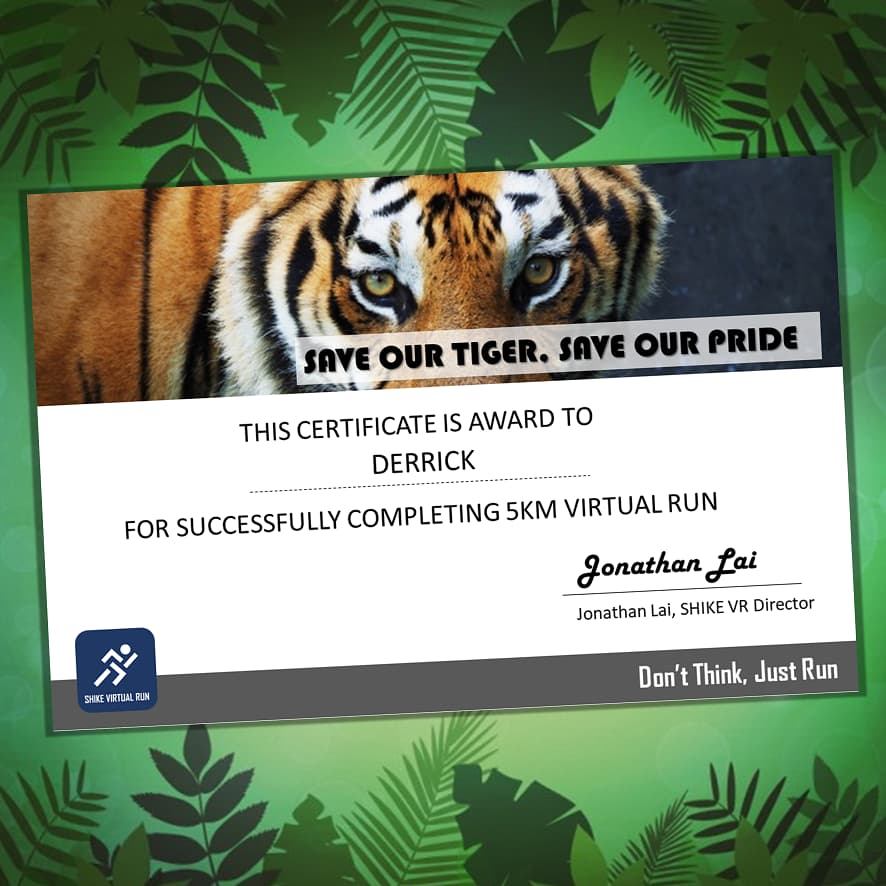 Save Our Tiger Virtual Run - Image 4
