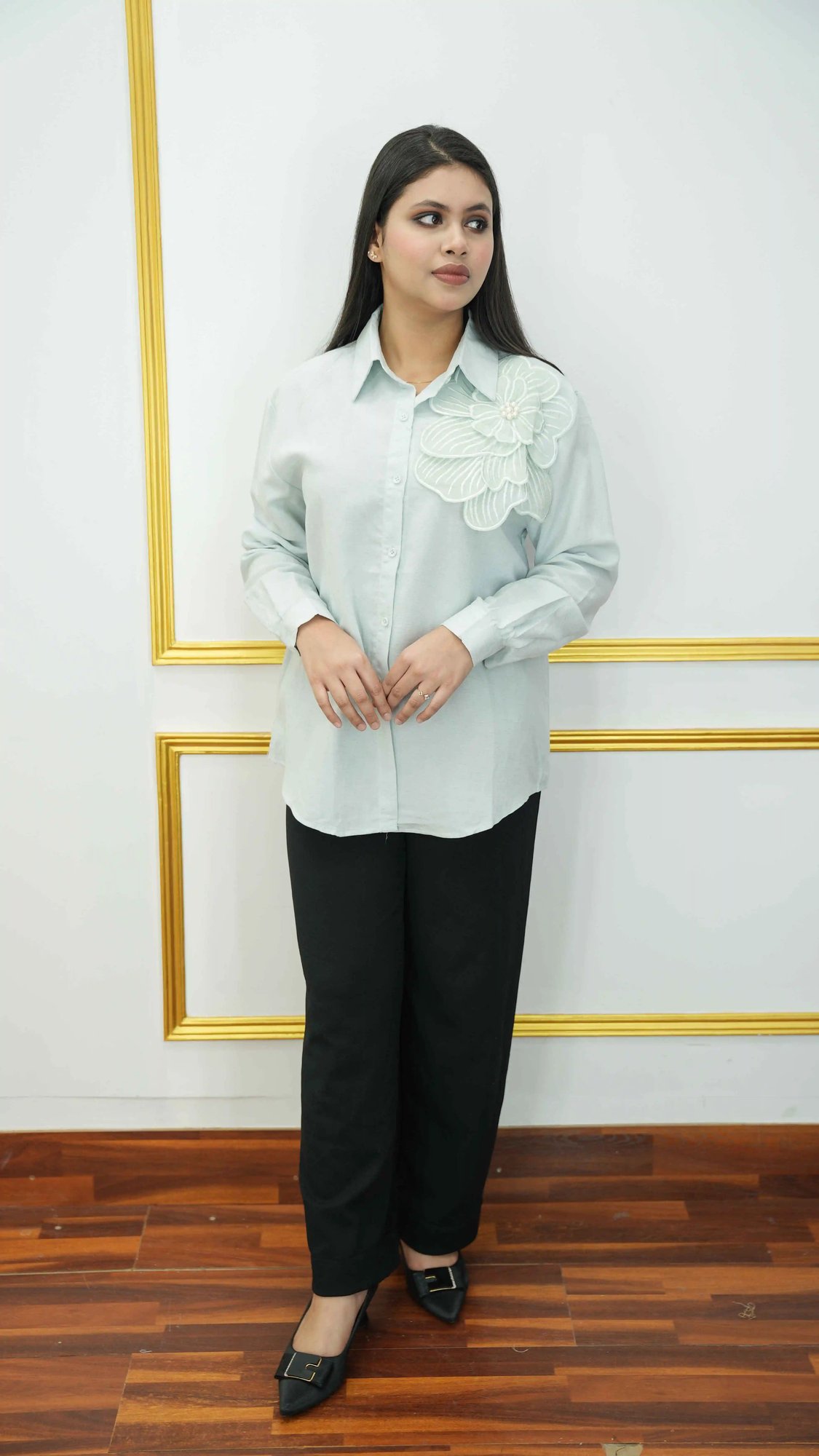 Thai Imported Cotton Embroidered Shirt for Women