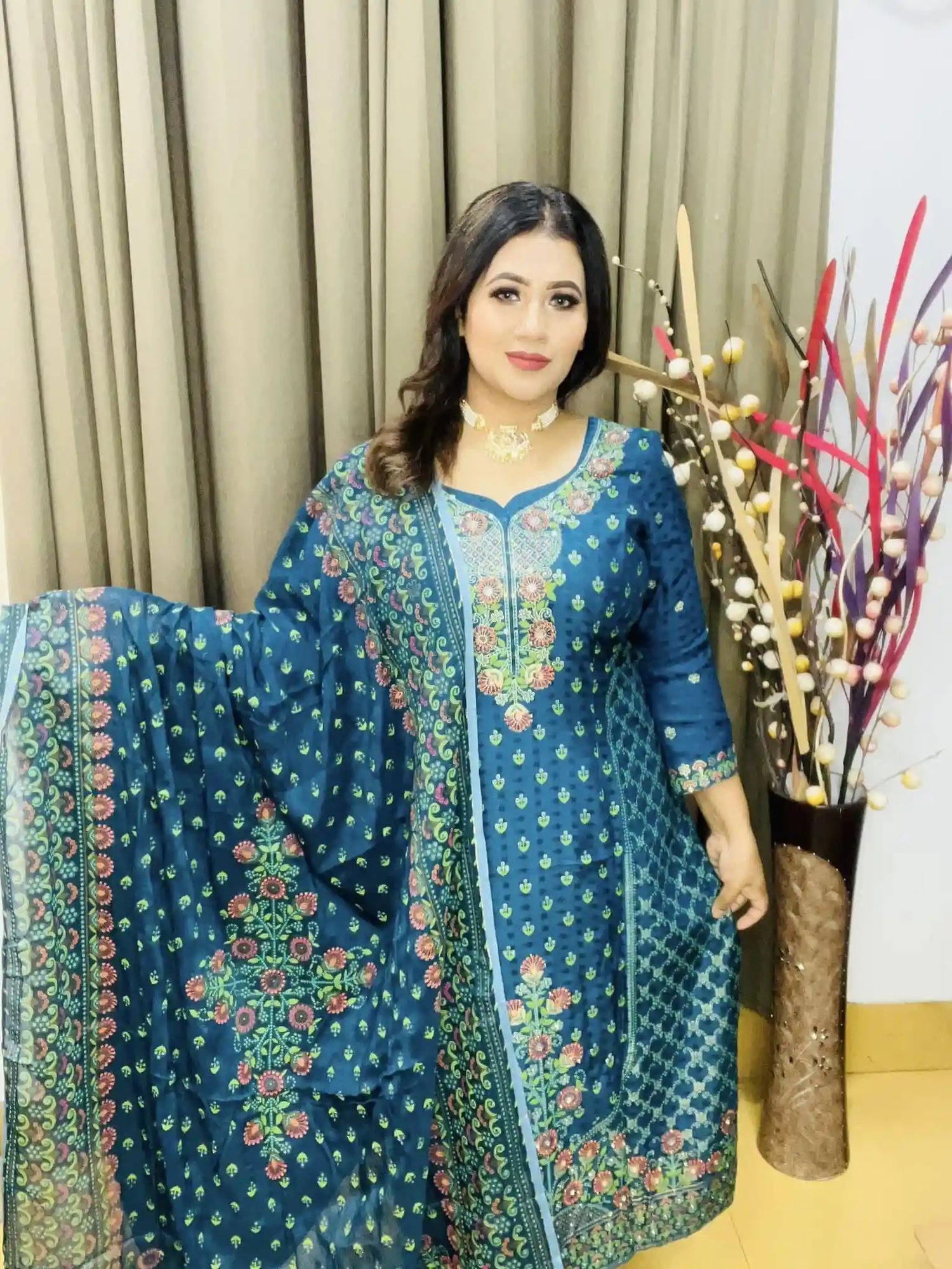 Unstitched Two Piece | Jacquard Silk