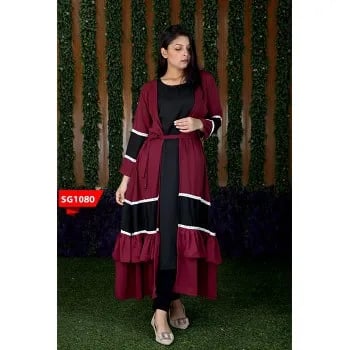 Shrug Gown - Diamond Georgette Fabric