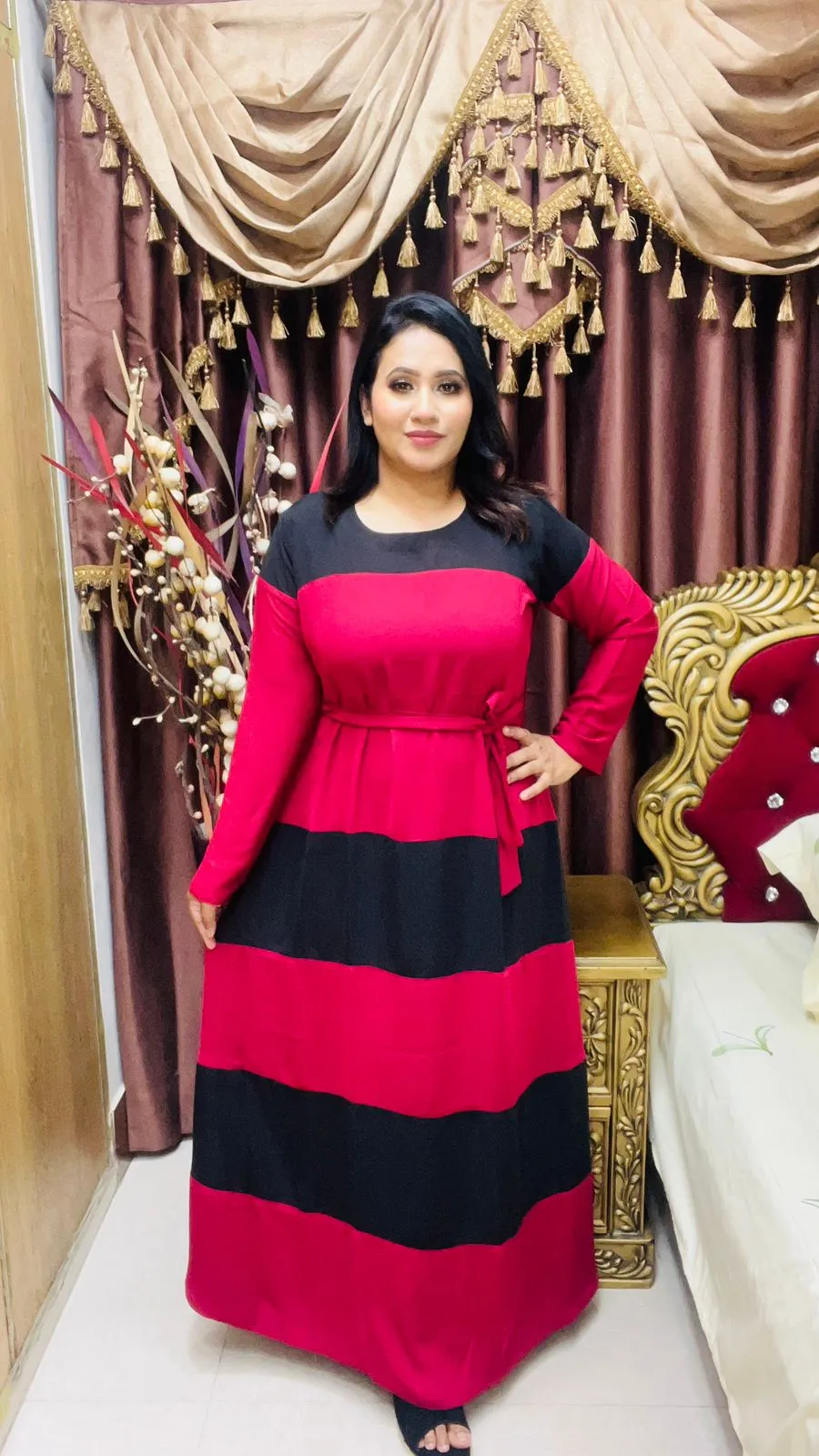 Women’s Hijab Gown | Dubai Cherry Fabric